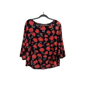 Banana Republic Floral Bell Sleeve Top – Size Large